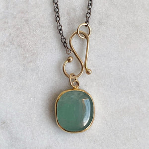 Cushion Green Beryl Pendant