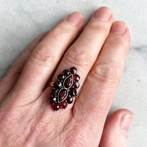 Bohemian Garnet Cocktail Ring