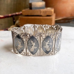 Nielloware Bracelet with Engraving