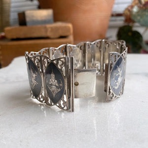 Nielloware Bracelet with Engraving