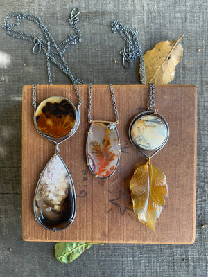 Dendritic and Turkish Agate Necklace