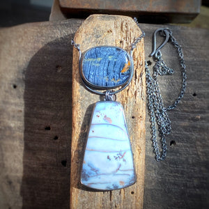 Native Copper in Quartz and Pietersite Necklace