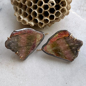 Multicolor Tourmaline 'Wing' Earrings