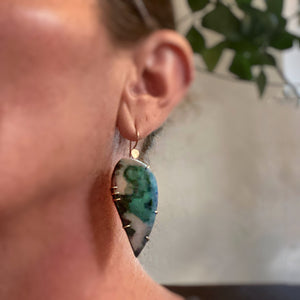 Emerald Leaf Earrings