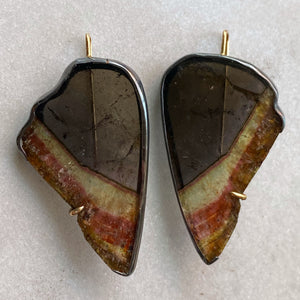 Multicolor Tourmaline 'Wing' Earrings