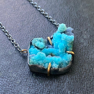 Drusy Chrysocolla Necklace