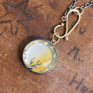 Faceted Dendritic Quartz Pendant