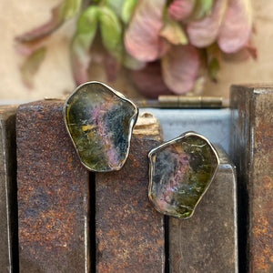 Multicolor Tourmaline Shard Earrings