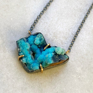 Drusy Chrysocolla Necklace