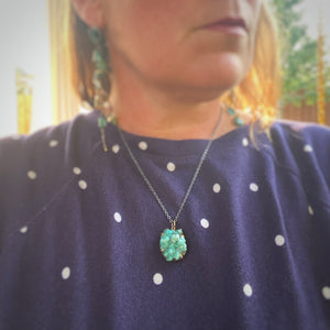 Drusy Chrysocolla Necklace