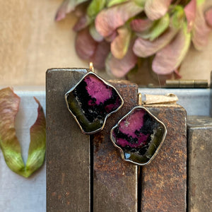 Multicolor Tourmaline Shard Earrings