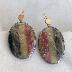 Striped Tourmaline Earrings