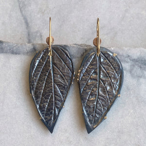 Emerald Leaf Earrings