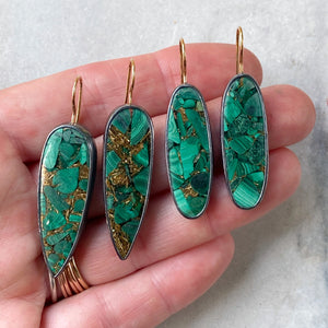 Malachite Mosaic Earrings
