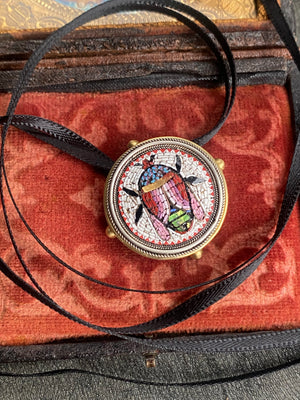 Mid-19th Century Italian Grand Tour Micromosaic Pendant