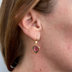 Petite Watermelon Tourmaline Drops