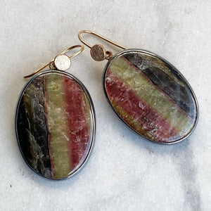Striped Tourmaline Earrings