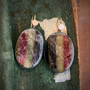 Striped Tourmaline Earrings