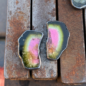 Multicolor Tourmaline Shard Earrings