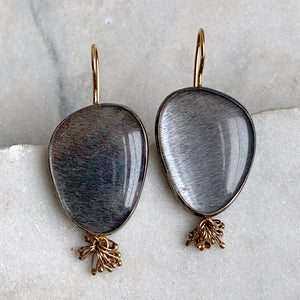 Silver Feldspar Earrings