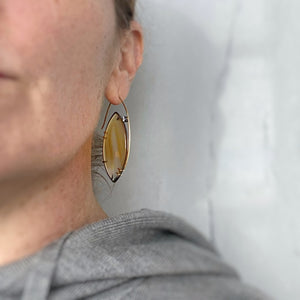 Montana Agate Earrings with Four Accent Gems