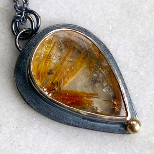 Golden Rutilated Quartz Necklace