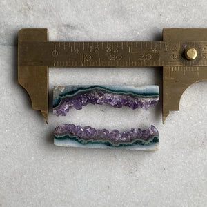 Amethyst Crystal Slice Pair