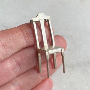 Sterling Silver Chair Pin
