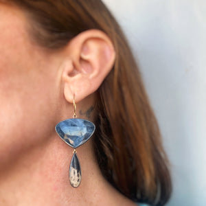 Pietersite and Bird’s Eye Agate Earrings