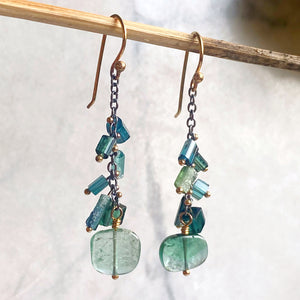 Indicolite Tourmaline Earrings