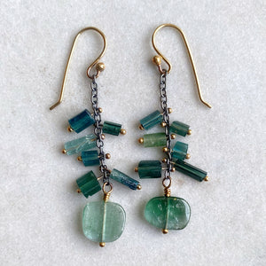 Indicolite Tourmaline Earrings