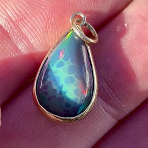 Custom 4.5 Ct. Ethiopian Snakeskin Opal Pendant