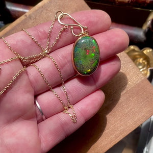 Custom Ethiopian Snakeskin Opal Necklace