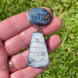 Native Copper in Quartz and Pietersite Necklace
