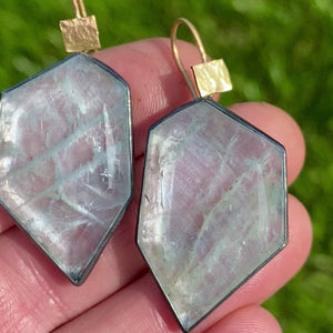 Geometric Aquamarine Earrings