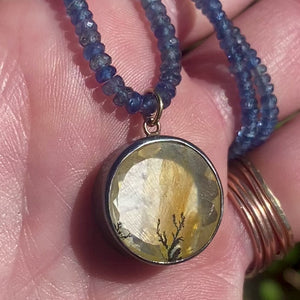 Faceted Dendritic Quartz Pendant