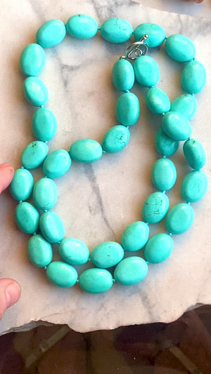 Sleeping Beauty Turquoise Bead Necklace