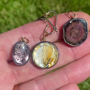Faceted Dendritic Quartz Pendant