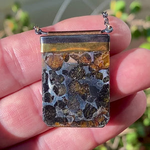 Sericho Pallasite Meteorite Necklace