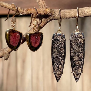 Petite Watermelon Tourmaline Drops