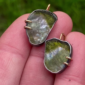 Blue/Green Tourmaline Earrings