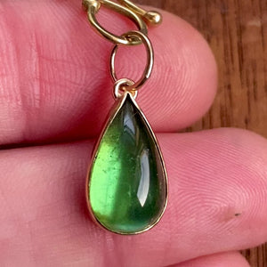 Pear-shaped Green Tourmaline Pendant