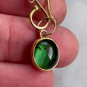 Oval Green Tourmaline Pendant