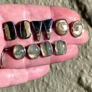 Champagne/Rosè Sapphire Stud Earrings
