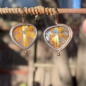 Star Rutilated Quartz Earrings