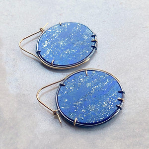 Lapis Lazuli Hoop Earrings