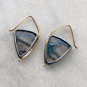 Opalized Wood Earrings