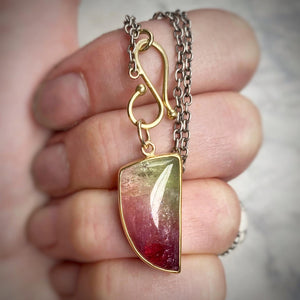 Watermelon Tourmaline Pendant