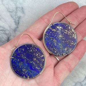 Lapis Lazuli Hoop Earrings