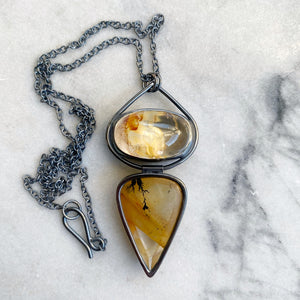 Lodolite and Dendritic Quartz Necklace